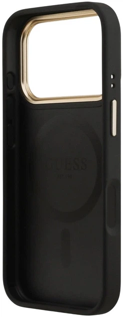Панель Guess Peony Hot Stamp MagSafe для Apple iPhone 17 Pro Max Black (3666339519704) - зображення 7