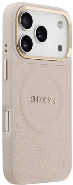 Панель Guess Peony Hot Stamp MagSafe для Apple iPhone 17 Pro Max Pink (3666339519865) - зображення 4