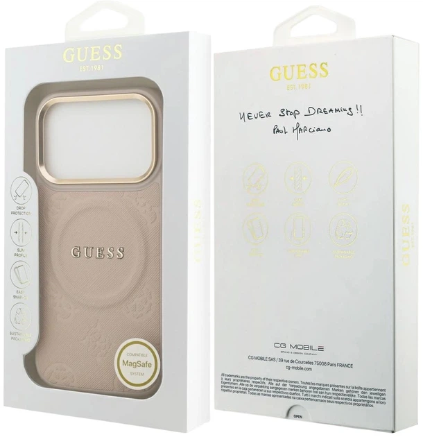 Панель Guess Peony Hot Stamp MagSafe для Apple iPhone 17 Pro Max Pink (3666339519865) - зображення 8