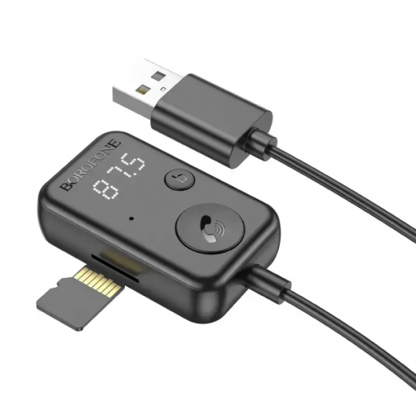 Автомобильный FM модулятор Borofone BC49 June USB трансмиттер с Bluetooth V5.3 - изображение 4