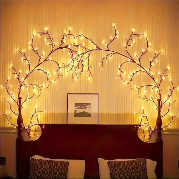 Гірлянда настінна Гілка для приміщень 2.3 м 144 LED, USB, IP20, 8 режимів, з тепло-білим свіченням - Фото 1 Гірлянда настінна Гілка для приміщень 2.3 м 144 LED, USB, IP20, 8 режимів, з тепло-білим свіченням - зображення 1