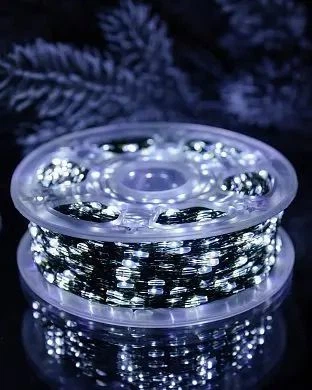 Гірлянда на котушці Роса 50 м,500 LED з пультом та ефектом мерехтіння, біле свічення - Фото 3 Гірлянда на котушці Роса 50 м,500 LED з пультом та ефектом мерехтіння, біле свічення - зображення 3