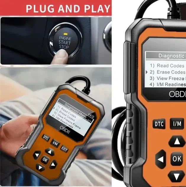 Сканер диагностики авто V410 OBD2 Yellow-Black - изображение 4