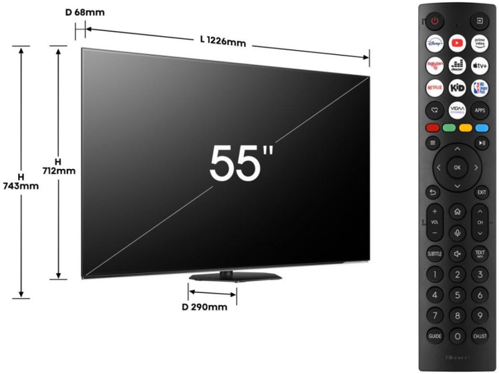 Телевізор Hisense 55A85N - изображение 4