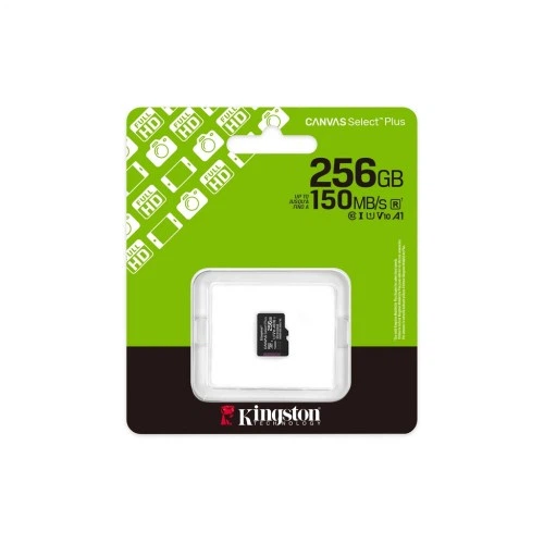 Карта памяти Kingston 256GB microSDXC class 10 UHS-I U3 V30 A1 Canvas Select Plus (SDCS3/256GBSP) Kingston SDCS3/256GBSP 913836 - Фото 3 Карта памяти Kingston 256GB microSDXC class 10 UHS-I U3 V30 A1 Canvas Select Plus (SDCS3/256GBSP) Kingston SDCS3/256GBSP 913836 - изображение 3