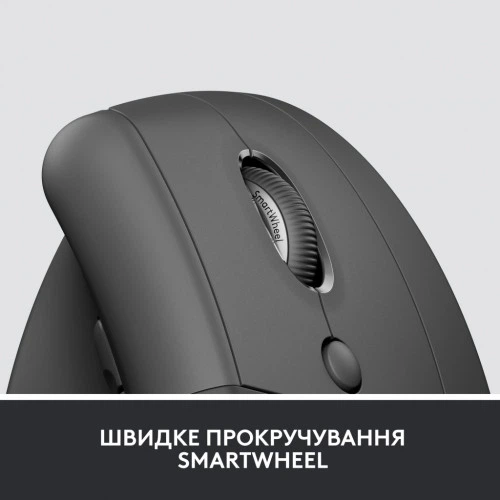 Мишка Logitech Lift Vertical Ergonomic Wireless/Bluetooth for Business Graphite (910-006494) Logitech 910-006494 909197 - зображення 8