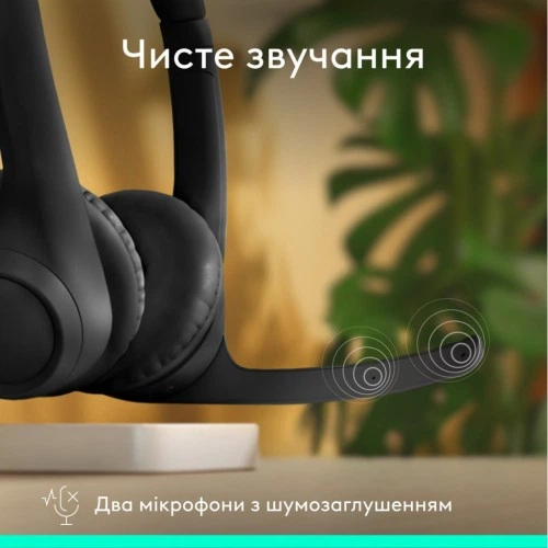 Навушники Logitech Zone 300 Bluetooth Graphite (981-001407) Logitech 981-001407 921653 - Фото 2 Навушники Logitech Zone 300 Bluetooth Graphite (981-001407) Logitech 981-001407 921653 - зображення 2