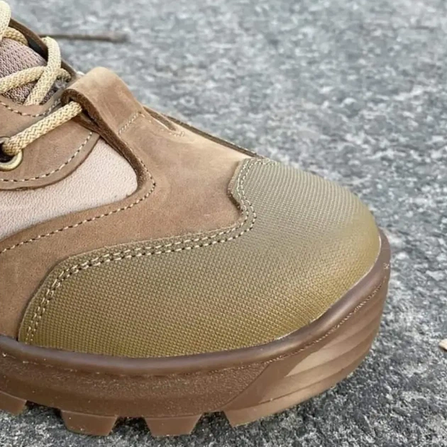 Берцы военные Bistfor, демисезонные, кожаные мембрана GORE-TEX мужские ботинки водонепроницаемые, 43 размер, койот - изображение 5