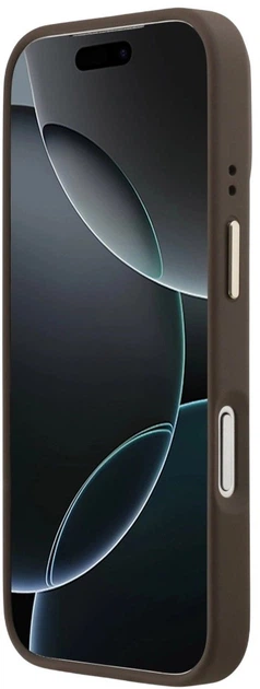 Панель Guess Peony Hot Stamp MagSafe для Apple iPhone 17 Pro Brown (3666339520014) - зображення 7
