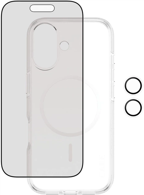 Szkło hartowane CARE by PanzerGlass Flagship Privacy 3 in 1 do Apple iPhone 17 etui + szkło hartowane + szkło do obiektywów (5715685027413) - obraz 3