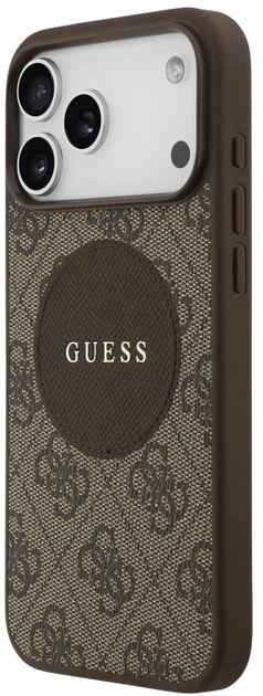 Панель Guess 4G Circle Classic Logo MagSafe для Apple iPhone 17 Pro Max Brown (3666339490034) - зображення 2