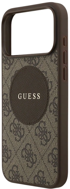 Панель Guess 4G Circle Classic Logo MagSafe для Apple iPhone 17 Pro Max Brown (3666339490034) - зображення 5