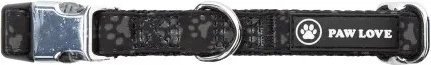 Obroża dla psów Paw Love regulowana M Czarna (5714156139334) - obraz 2