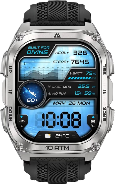 Смарт-часы Kospet Tank M4 Silver - изображение 2