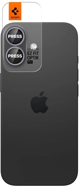 Szkło hartowane Spigen Optik Pro GLAS.TR ”EZ FIT” 2-pack do Apple iPhone 16 / 16 Plus / 17 Purple (8800283312607) - obraz 2