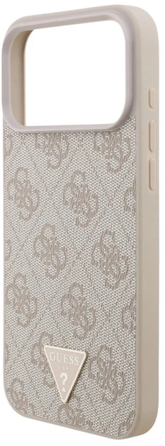 Панель Guess 4G Strap Triangle Logo MagSafe для Apple iPhone 17 Pro Max Pink (3666339526573) - зображення 4