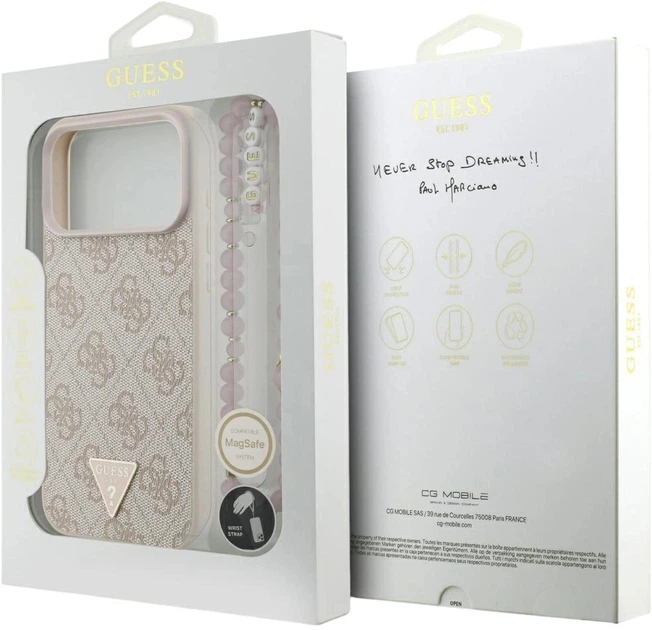 Панель Guess 4G Strap Triangle Logo MagSafe для Apple iPhone 17 Pro Max Pink (3666339526573) - зображення 8