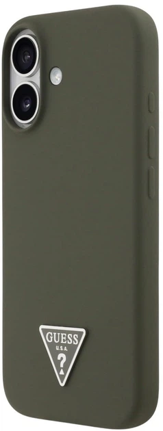 Панель Guess Silicone Triangle Logo MagSafe для Apple iPhone 17 Green (3666339517274) - зображення 2