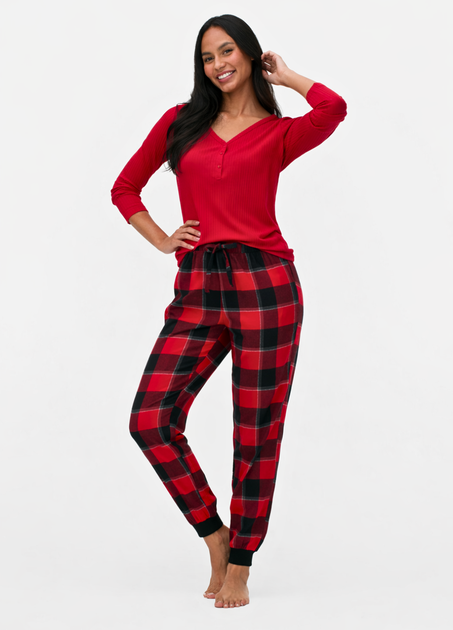 Пижама Primark Flannel Pyjama Set XXS Домашний комплект Красный (8945) - Фото 1 Пижама Primark Flannel Pyjama Set XXS Домашний комплект Красный (8945) - изображение 1