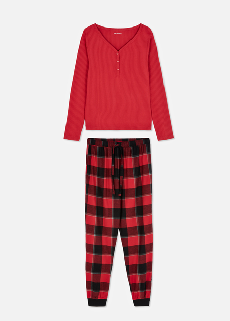 Пижама Primark Flannel Pyjama Set XXS Домашний комплект Красный (8945) - Фото 4 Пижама Primark Flannel Pyjama Set XXS Домашний комплект Красный (8945) - изображение 4
