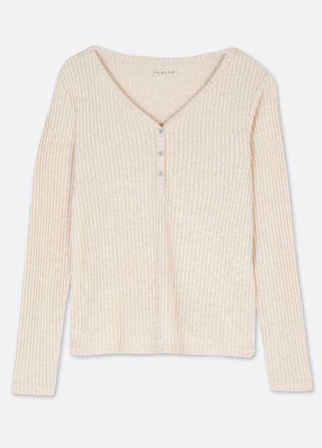 Пижамный лонгслив Primark Flannel Pyjama XS Верх пижамы для дома и сна Бежевый (8917) - изображение 5