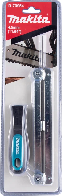 Zestaw pilnika okrągłego z prowadnikiem Makita 4.5 mm do ostrzenia łańcuchów (D-70954) - obraz 1