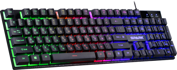 Клавіатура Defender Spark GK-300L UA RGB Black (45302) - Фото 1 Клавіатура Defender Spark GK-300L UA RGB Black (45302) - зображення 1
