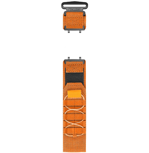Тактичний нейлоновий ремінець для Amazfit T-Rex 3 (22 мм) з липучкою MOLLE, Помаранчевий - зображення 4