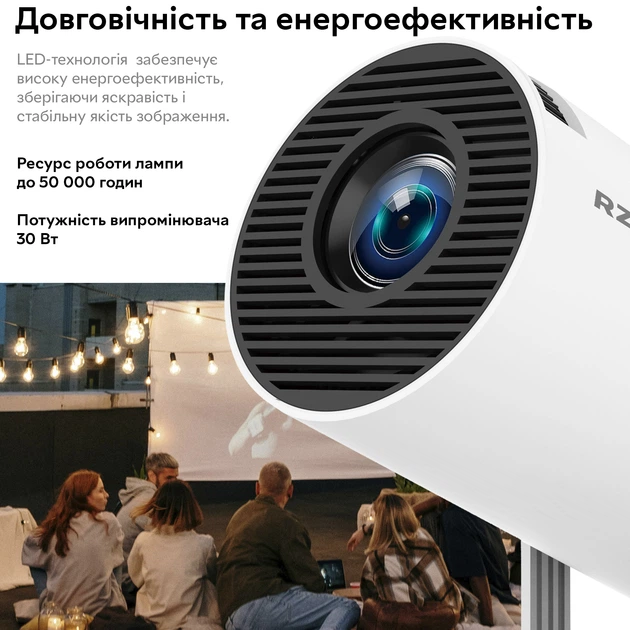Мініпроектор з WiFi та Bluetooth Android TV 11.0 і підтримкою WiFi 2.4G/5G та Bluetooth - зображення 8
