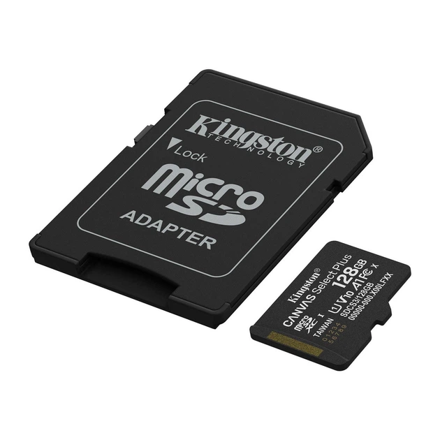 Карта памяти Kingston microSD 128GB C10 UHS-I A1 V10 R150MB/s + SD (SDCS3/128GB) - изображение 4