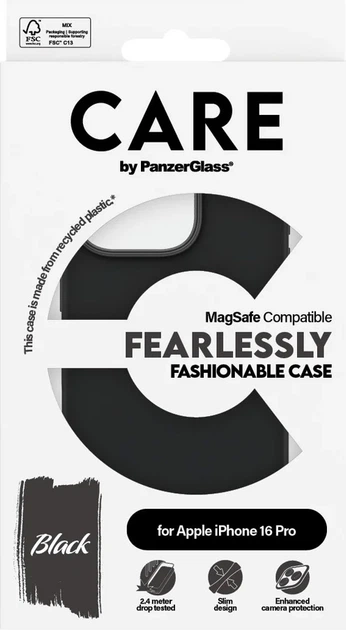 Панель PanzerGlass CARE Fashion Case MagSafe для Apple iPhone 16 Pro Black (5715685004469) - зображення 2