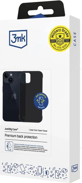 Etui plecki 3MK Just20g Matt Case do Apple iPhone 15 Matte Black (5903108609883) - obraz 7
