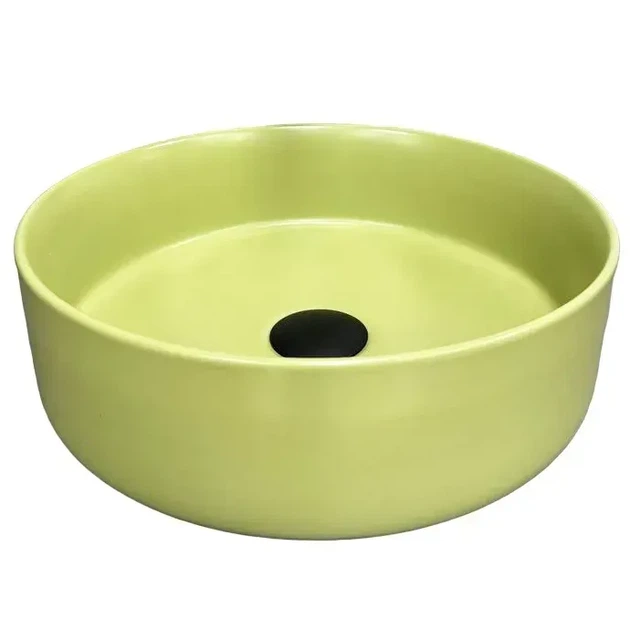 Умывальник накладной VBI Prato 355x355 круглый, оливковый матовый (VBI-011402) - Фото 1 Умывальник накладной VBI Prato 355x355 круглый, оливковый матовый (VBI-011402) - изображение 1