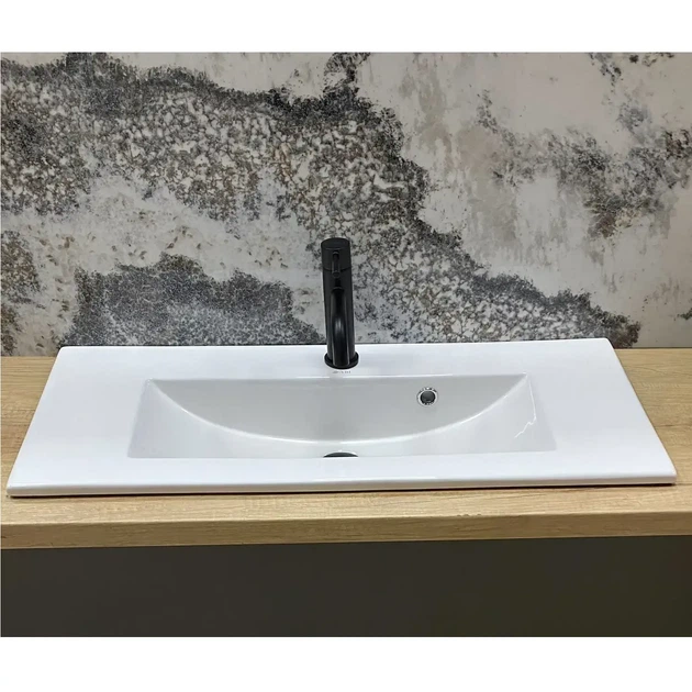 Умивальник врізний VBI Teora 800x360 прямокутний, білий (VBI-018052) - зображення 3