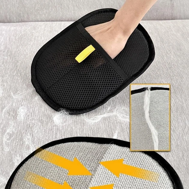 Щітка - рукавичка електростатична для чищення одягу там меблів від шерсті домашніх тварин - Фото 1 Щітка - рукавичка електростатична для чищення одягу там меблів від шерсті домашніх тварин - зображення 1