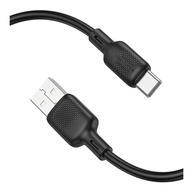 Кабель Borofone BX113 Silicone Type-C 3A 3m Black - Фото 2 Кабель Borofone BX113 Silicone Type-C 3A 3m Black - зображення 2