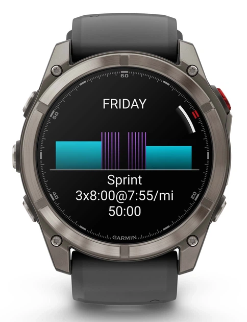 Смарт-годинник Garmin Fenix 8 Pro 51 mm AMOLED Carbon Gray DLC Titanium with Black/Pebble Gray (010-03199-00/01) - Фото 4 Смарт-годинник Garmin Fenix 8 Pro 51 mm AMOLED Carbon Gray DLC Titanium with Black/Pebble Gray (010-03199-00/01) - изображение 4