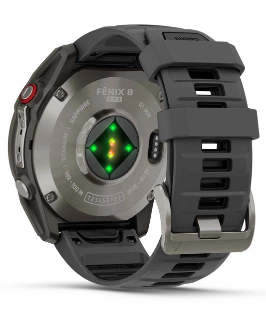 Смарт-годинник Garmin Fenix 8 Pro 51 mm AMOLED Carbon Gray DLC Titanium with Black/Pebble Gray (010-03199-00/01) - Фото 8 Смарт-годинник Garmin Fenix 8 Pro 51 mm AMOLED Carbon Gray DLC Titanium with Black/Pebble Gray (010-03199-00/01) - изображение 8