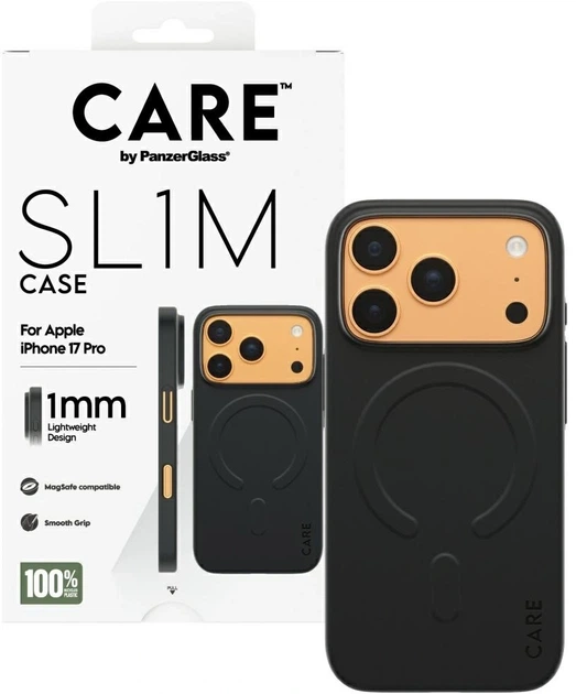 Панель CARE by PanzerGlass SL1M MagSafe для Apple iPhone 17 Pro Max Black (5715685035333) - зображення 3