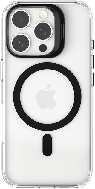 Панель Guan Founder Mag Glass для Apple iPhone 16 Pro Max Transparent-Black (GA-MAGCS-IP24-BLS69BLK) - зображення 1