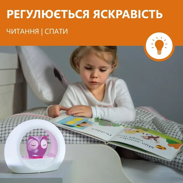 Нічник із звуковою активацією Zazu Lou Совеня Рожевий (ZA-LOU-03) - зображення 3