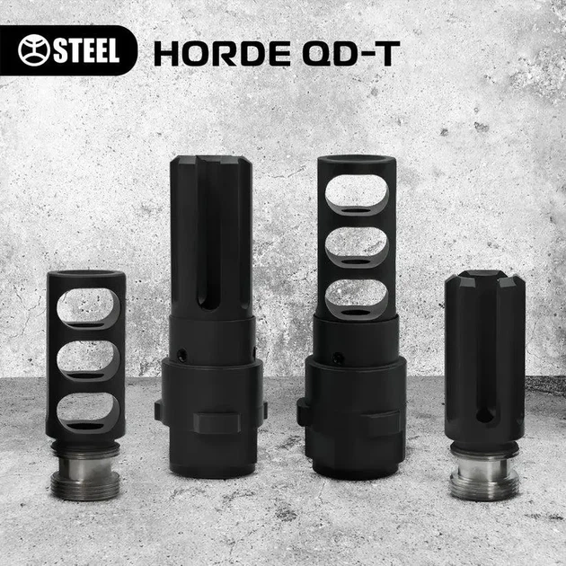 Глушник STEEL HORDE QD-T 7.62, різьба – 14×1L, швидкознімний титановий саундмодератор - зображення 7