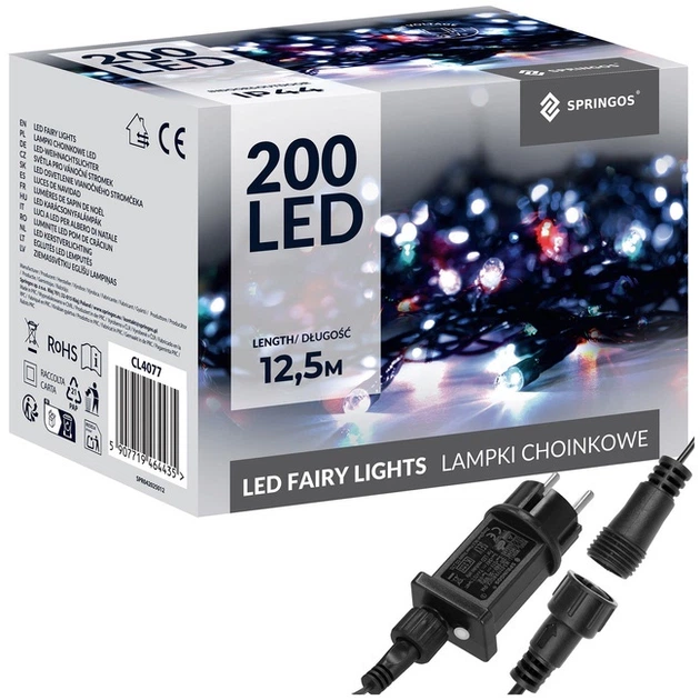 Новорічна гірлянда Springos 200 LED 10 м (5907719464435) - зображення 2