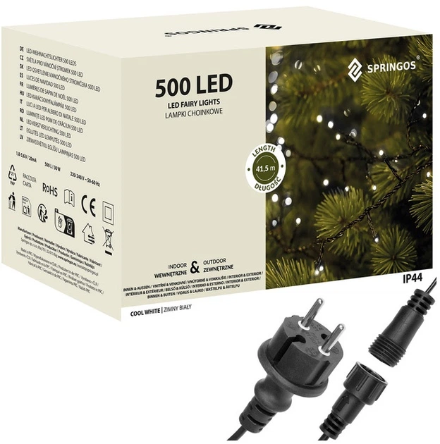 Lampki choinkowe Springos 500 LED 40 m (5907719422015) - obraz 2