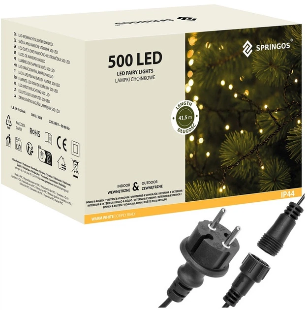 Lampki choinkowe Springos 500 LED 40 m (5907719422008) - obraz 2