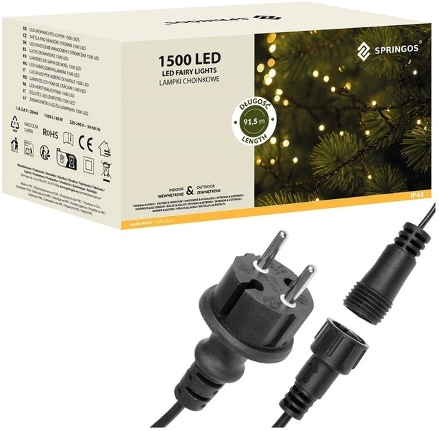 Lampki choinkowe Springos 1500 LED 120 m (5907719422077) - obraz 2