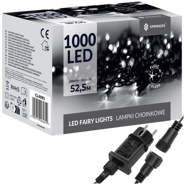 Lampki choinkowe Springos Flash 1000 LED 50 m (5907719464619) - obraz 2