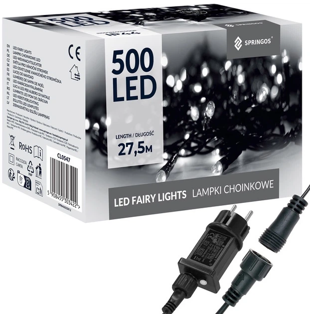 Lampki choinkowe Springos 500 LED 25 m (5908455303422) - obraz 2