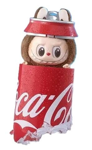 Іграшка-брелок Labubu у банку Coca-Cola Коричневий персонаж ЛАБУБУ з вушками - Фото 1 Іграшка-брелок Labubu у банку Coca-Cola Коричневий персонаж ЛАБУБУ з вушками - зображення 1