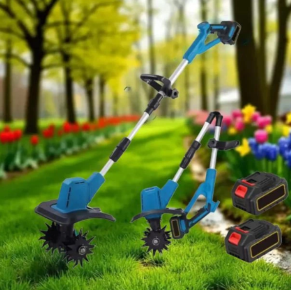 Культиватор акумуляторний KRAFFTEC 48V Li‑ion ручний, 2 акумулятори, синій - Фото 11 Культиватор акумуляторний KRAFFTEC 48V Li‑ion ручний, 2 акумулятори, синій - зображення 11